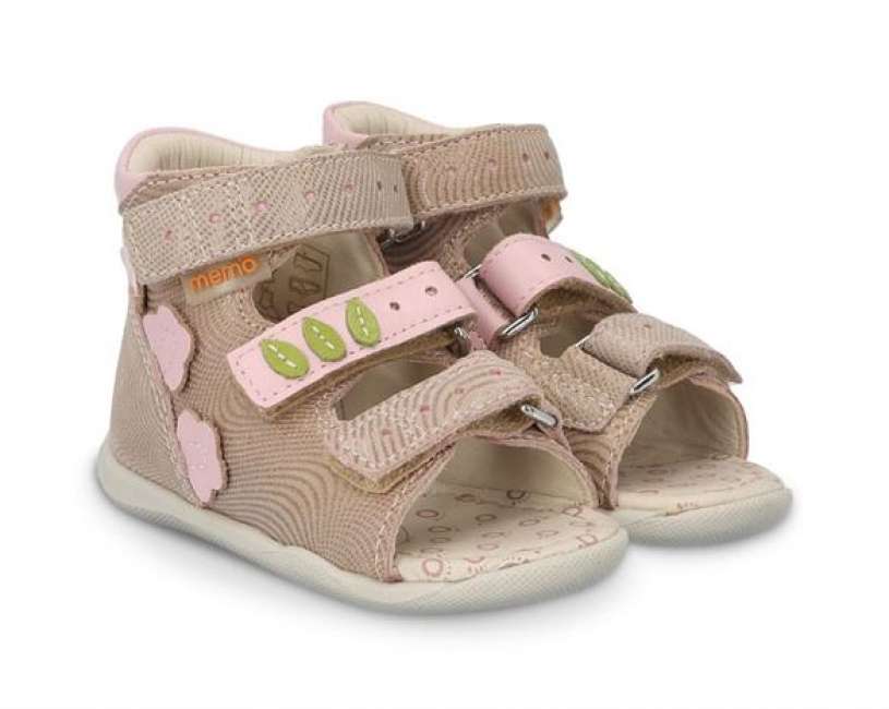 Priser på Memo Dino sandal, rosa - pigesandal med ekstra støtte