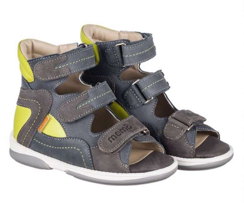 Priser på Memo Michael, sandal, grå/grøn - sandaler med ekstra støtte