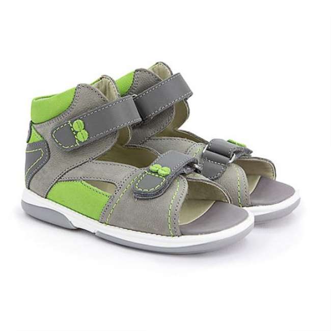Priser på Memo Monaco, grå/grøn - sandal med ekstra støtte