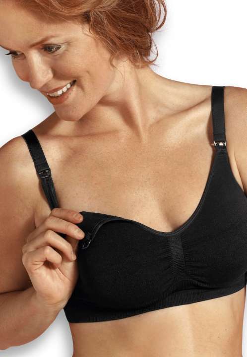 Priser på Carriwell graviditets- & amme-BH (Original seamless), sort - medium