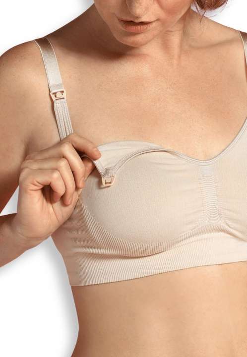 Priser på Carriwell graviditets- og amme-BH (Original seamless), beige/honey - medium