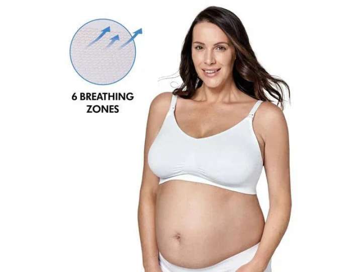Priser på Medela Keep Cool Ultra åndbar graviditets- og amme-bh, hvid - L