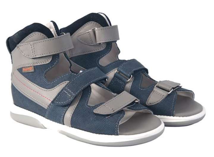 Priser på Memo Hermes sandal, navy/grå - med ekstra støtte