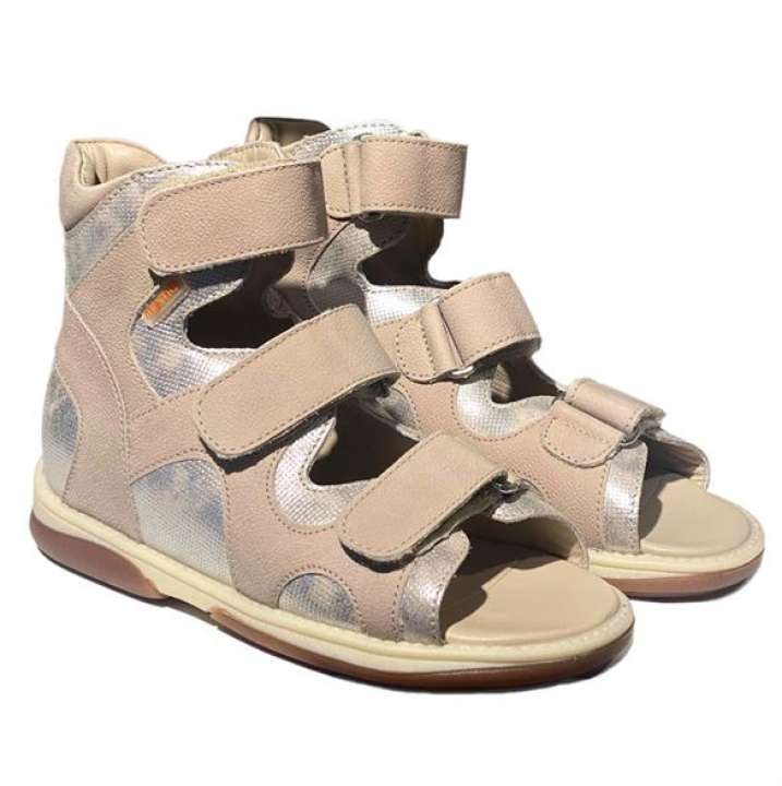 Priser på Memo Joanna sandal, beige/sølv- sandaler med ekstra støtte