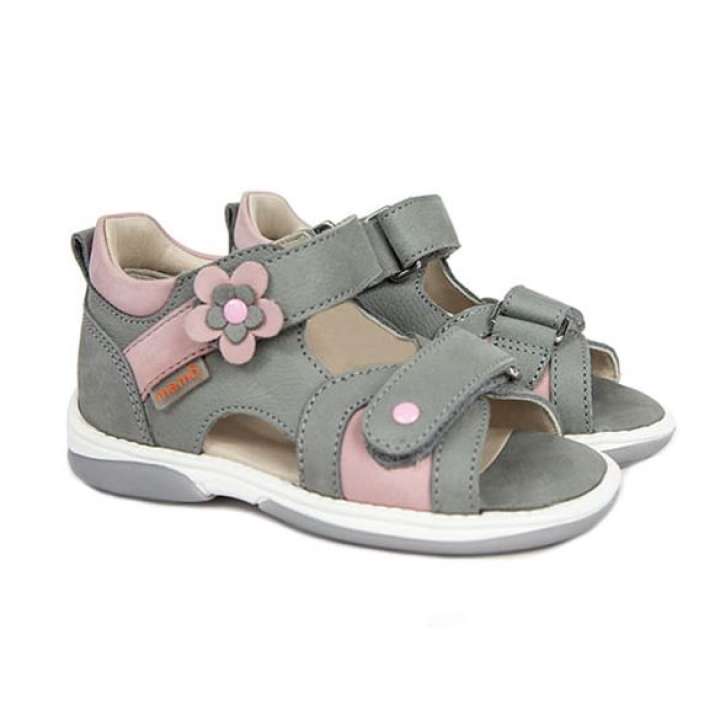 Priser på Memo Kristina sandal, grå/pink - sandal med ekstra støtte