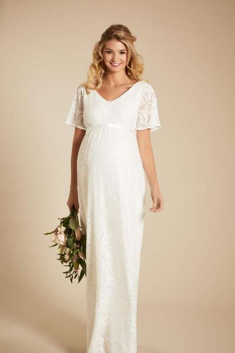Priser på Edith kimono brudekjole til gravid fra Tiffany Rose - 38-40
