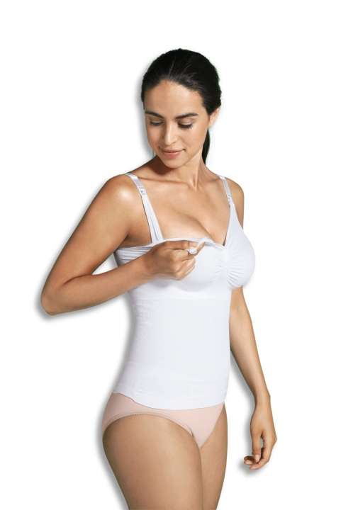 Priser på Carriwell ammetop med shapewear, hvid - medium